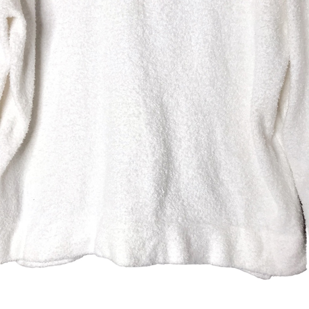 Large Winter White Knix Cozzzy Crew Top Pullover Fuzzy Shirt Lounge Plush - Picture 4 of 14